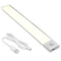Lampe LED sans fil magnétique rechargeable à détecteur de mouvement pour sous-meuble, armoire, chambre, miroir, en aluminium, avec logo personnalisé