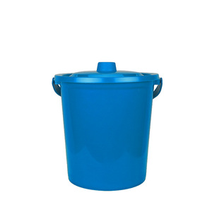 Cubo de basura portátil con tapa de 20L, cilíndrico, de material PP, para uso en cocina, interior y exterior. - Product Image 3