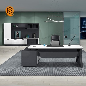 โต๊ะทำงานแบบกว้างทำจากอะคริลิคสีชมพูดีไซน์แฟชั่นใหม่ - Product Image 2