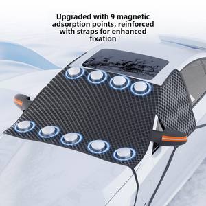 <span class=keywords><strong>Pare</strong></span>-<span class=keywords><strong>neige</strong></span> de voiture Oxford à 3 fenêtres et 6 sangles, en PE laminé, matériau épaissi à trois couches, installation de type <span class=keywords><strong>crochet</strong></span> pour <span class=keywords><strong>pare</strong></span>-brise avant - Product Image 3