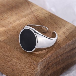 Cincin Karet Hitam Bulat Sederhana Trendi Baru dengan Temperamen, Kepribadian, Rasa Desain, Penjualan Langsung Pabrik Artistik - Product Image 2