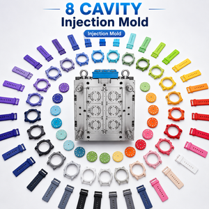 Watch Strap LSR Mold TPU Band Injection Molding service Multi-Cavity Strap Connector / End Link Precision Mould Insert Molding - Product Image 3