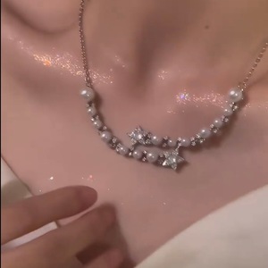Collier pendentif en argent sterling S925 avec petit cercle de diamants exquis, design minimaliste polyvalent, perles scintillantes, niche pour - Product Image 2