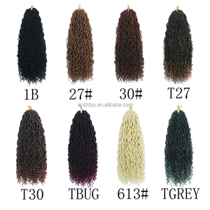 Extensiones <span class=keywords><strong>de</strong></span> Cabello Afro Rizado Ombre <span class=keywords><strong>River</strong></span> Faux Locs, Pre-enlazadas, Estilo Despeinado Goddess <span class=keywords><strong>River</strong></span> Faux Locs - Product Image 2