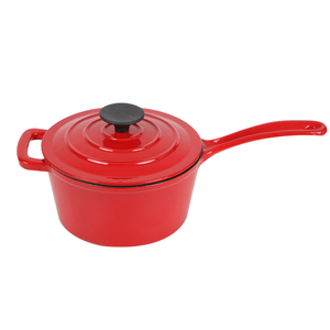 Juego de utensilios de cocina de hierro fundido antiadherente rosa que incluye una olla de leche de hierro fundido hecha de metal duradero - Product Image 1
