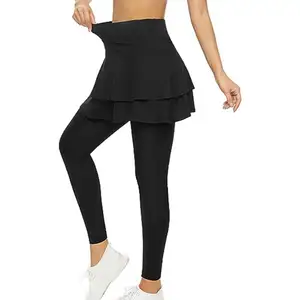 Women Sports Tennis Skirts Sun Protection Skirt Athletic Running Skort  Fitness Gym Leggings Golf Badminton Dress