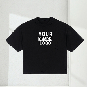 เสื้อยืดโอเวอร์ไซส์ทรงครอป คุณภาพสูง ผ้าฝ้าย 100% หนัก 300gsm สไตล์สตรีทแวร์ วินเทจ สกรีนลายด้วยผ้าไหมแบบสั่งทำ เป็นมิตรต่อสิ่งแวดล้อม - Product Image 4