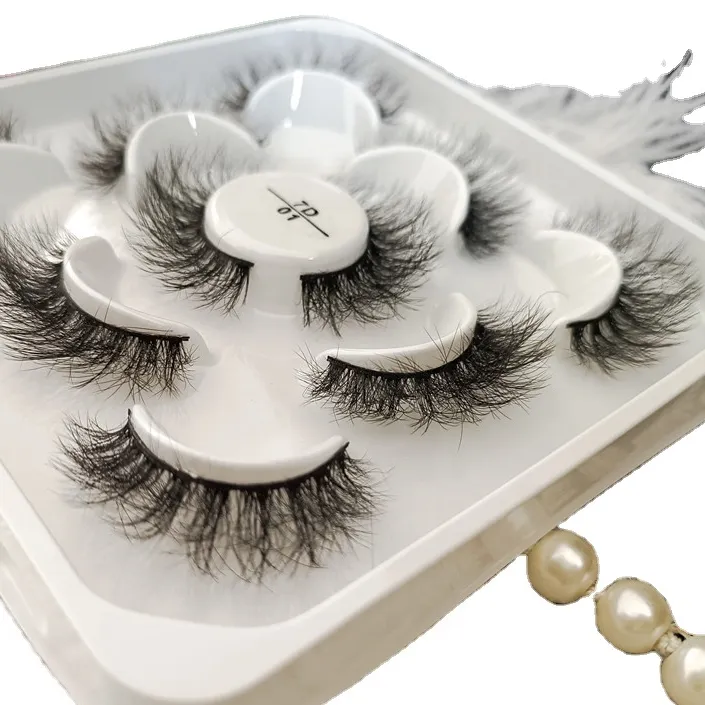 The supplier sells popular fluffy soft marten eyelashes 7D in large quantities
