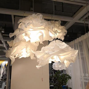 Lampe décorative de style <span class=keywords><strong>japonais</strong></span> <span class=keywords><strong>en</strong></span> <span class=keywords><strong>papier</strong></span> DIY, <span class=keywords><strong>lustre</strong></span> suspendu, hauteur réglable, nuages créatifs, chambre à coucher, bureau, salon - Product Image 5