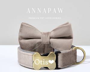 ชุดโบว์ปลอกคอลูกสุนัขแบบปรับแต่งได้ชุดโบว์สำหรับของขวัญวันเกิดของขวัญแต่งงานปรับแต่งได้ - Product Image 6