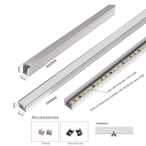 Sm0809 cổ điển U hình dạng dẫn nhôm Dải hồ sơ cho bề mặt gắn kết cài đặt nhôm hồ sơ ánh sáng - Product Image 1