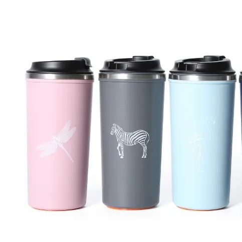 500ml non-spill no fall magic bottle travel suction coffee mug for gift