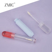 Capsule vide pilule capsules forme nude bleu rouge givré personnalisé mignon brillant à lèvres emballage pour tube de brillant à lèvres 3ml 4ml