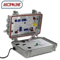 Amplificateur de signal coaxial FTTH CATV 2 voies extérieur 110V, gain 32dB~38dB, 5~862MHz, amplificador 110 catv