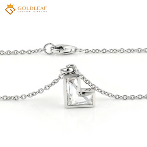 Collier Hip-Hop en Argent 925 avec Pendentif Créatif en Forme de Lettre L en Moissanite D VVS1 Goldleafgem, Bijou Tendance pour Cadeau ou Fête - Product Image 5