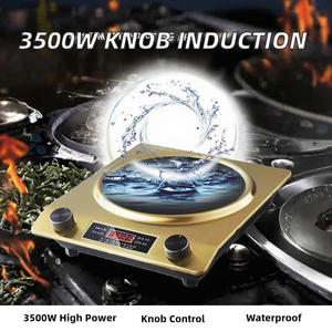 3500W Single Burner Electric Induction Cooker Touch Stainless Steel Waterproof Rapid Heating Countertop Commercial Use Class - Product Image 2