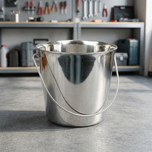 Cubo de Acero Inoxidable Redondeado Ecológico MIINOX, del Mejor Precio del Vendedor Indio, Capacidad de 1-3L, Portátil para Uso en la Cocina - Product Image 3