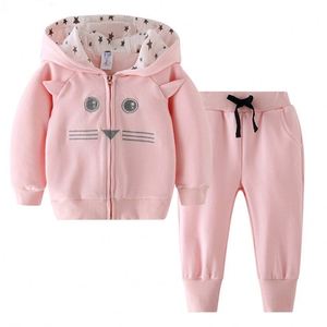 Vêtements pour petites filles, ensembles roses magnifiques, ensembles à capuche, vente en gros - Product Image 1