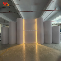 Nouvelle Tendance : Arche de Décoration de Mariage Lisse en PVC Acrylique avec Éclairage LED – Panneau de Fond Blanc en PVC pour Événements
