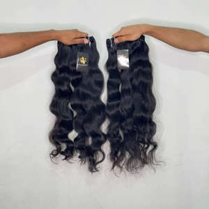 Extensions de cheveux naturels ondulés, qualité Mink, cuticules alignées, ondulation Temple, cheveux humains bruts indiens non traités - Product Image 1