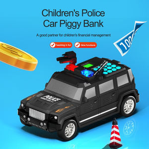 Hucha de coche de policía con contraseña, caja fuerte para niños, caja de ahorro, caja de monedas de coche blindado, caja de dinero inteligente, juguetes de regalo de cumpleaños OEM - Product Image 2