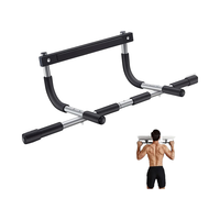 Barre de traction en acier épaissi limite maximale de porte 440 lb force multi-prise barre de traction intérieure portable supports de trempette de fitness