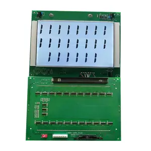 Dibuat Khusus 3.3V 5V Layar Mono Stn Lcm Transparan Modul Kontrol Lcd Elektronik dengan Led Lampu Latar Hijau