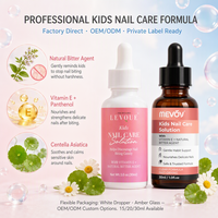 Vernis à ongles anti-rongeure pour enfants à marque privée, formule douce et amère à la vitamine E, séchage rapide, non tachant, soin des ongles pour enfants