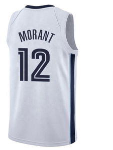 Unisexe Memphis Grizzlies # Maillot de basket-ball Ja Morant de haute qualité, imprimé par transfert thermique, respirant, 100% polyester, sans manches - Product Image 3