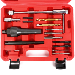 16 pièces Kit de retrait de bouchons de préchauffage endommagés pour bouchons de préchauffage cassés Kit d'outils de <span class=keywords><strong>Garage</strong></span> de réparation de filetage - Product Image 3