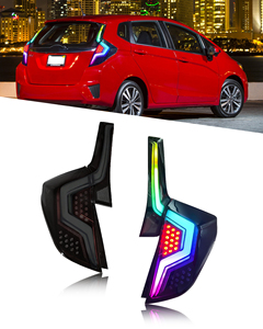 Hosi ไฟท้ายดัดแปลงสำหรับ Honda <span class=keywords><strong>Jazz</strong></span>/Fit 2014-<span class=keywords><strong>2020</strong></span>ไฟท้าย LED ไฟท้ายหลังเบรคสัญญาณไฟเลี้ยว - Product Image 1
