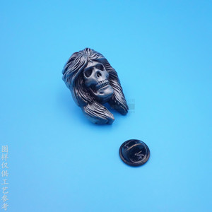 Broche de Metal con Diseño de Calavera 3D Personalizado, Aleación de Zinc, Negro, Unisex, para Fiestas - Product Image 4