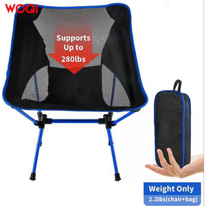 Silla Plegable para Camping Woqi, Color Azul, Marco de Aluminio, Tela Oxford, Ligera, Portátil, para Jardín, Estilo Mochila Compacta - Product Image 3