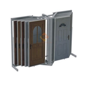 Custom Modern Style Eco-Friendly Wooden <strong>Door</strong> Display <strong>Stand</strong> with Iron Bracket for Aluminum Alloy <strong>Door</strong> Showroom Display - Product Image 5