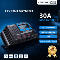 Contrôleur de charge solaire PWM 12V 24V à identification automatique 40A pour panneau solaire, régulateur pour système d'énergie domestique CN