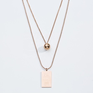 Popular Medieval Retro cuadrado de la Reina <span class=keywords><strong>elizabeth</strong></span> de colgante doble cara a la corrosión de oro colgante de acero de titanio - Product Image 1