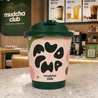 Gobelet en papier de 10 oz avec couvercle, résistant à la chaleur, anti-éclaboussures, de qualité alimentaire, sans BPA, à double paroi, imprimé, pour café à emporter
