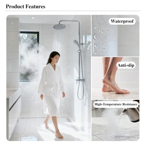 Water-Based Environment-Friendly White <strong>Ceramic</strong> Tile <strong>Paint</strong> for Indoor Use Toilet Bedroom Floors Roller Coating - Product Image 5