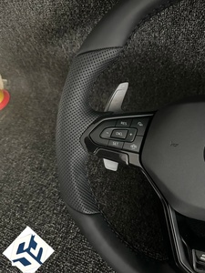 R Line <span class=keywords><strong>Golf</strong></span> 8 Volant en cuir demi-perforé pour VW <span class=keywords><strong>Volkswagen</strong></span> <span class=keywords><strong>Golf</strong></span> 8 MK8 8R R Gti Gtd Jetta Tiguan Polo Passat CC B7 B8 - Product Image 2