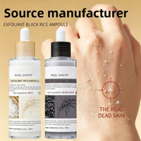 Ampoule éclaircissante au riz noir, exfoliante, à la niacinamide pour femmes, élimine les cellules mortes de la peau, 30 ml/100 ml