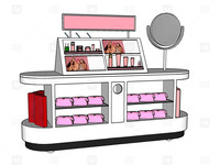 Agencement de Magasin Personnalisé pour Soins de la Peau, Design Intérieur de Boutique de Parfums, Étagère de Présentation pour Magasin de Maquillage, Mobilier de Boutique Cosmétique Tendance