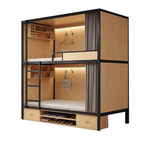 Современное трехуровневое стальное металлическое общежитие, двухъярусная кровать, легкая сборка, трехслойные больничные кровати для школьных апартаментов и отелей - Product Image 6