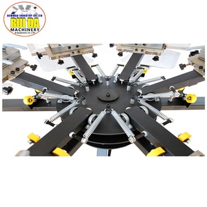 마이크로 등록 로터리 스크린 프린터가있는 8 색 8 역 티셔츠 실크 스크린 인쇄기 - Product Image 4