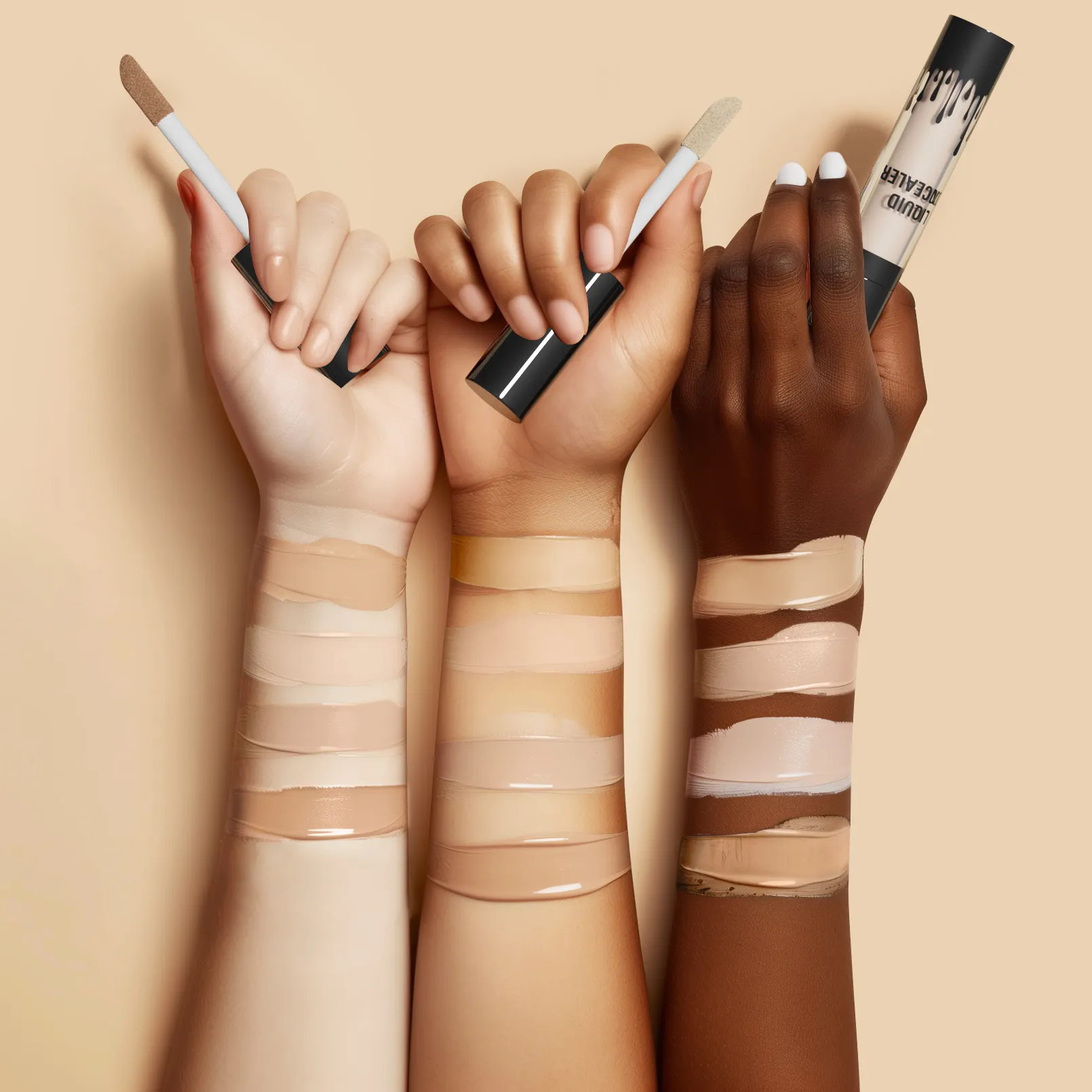 High pigmented long lasting private label cream foundation palette dark skin color corrector high coverage concealer