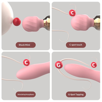Doppelseitiger, leistungsstarker Stab-Massagevibrator, USB-wiederaufladbar, wasserdicht, handgeführt, für Klitoris-, G-Punkt- und Brustwarzenstimulation, 20 Modi