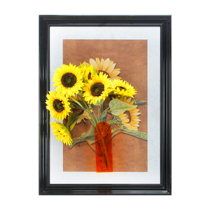 Soggiorno decorazione per la casa <span class=keywords><strong>girasole</strong></span> artificiale 3D murale Vintage fiore arte della parete con cornice in polistirolo foto - Product Image 6