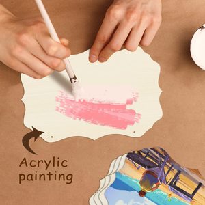 Eco-friendly fai da te appeso segni di <span class=keywords><strong>legno</strong></span> pesca artigianato in <span class=keywords><strong>legno</strong></span> per la porta decorazione di arte della parete per la pittura e la scrittura - Product Image 2