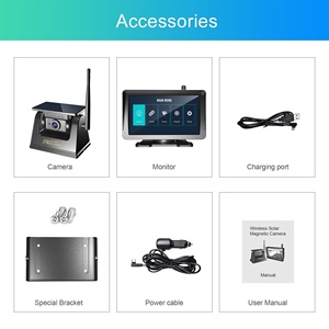 Tự làm 5 PHÚT mini không dây 7 "xe Màn hình sao lưu phía sau xem máy ảnh không thấm nước cho xe tải xe buýt RV Trailer 2.4G WIFI - Product Image 2