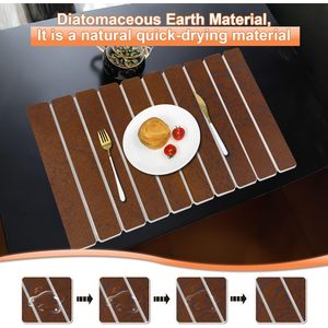 Tapis de séchage en pierre pour comptoir de cuisine Tapis de bain rustique en acier corten avec différents motifs et textures Détail de façade - Product Image 6