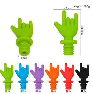 Tappi per Bottiglie di Vino YDS Design Rock per Feste, in Silicone Alimentare - Product Image 2